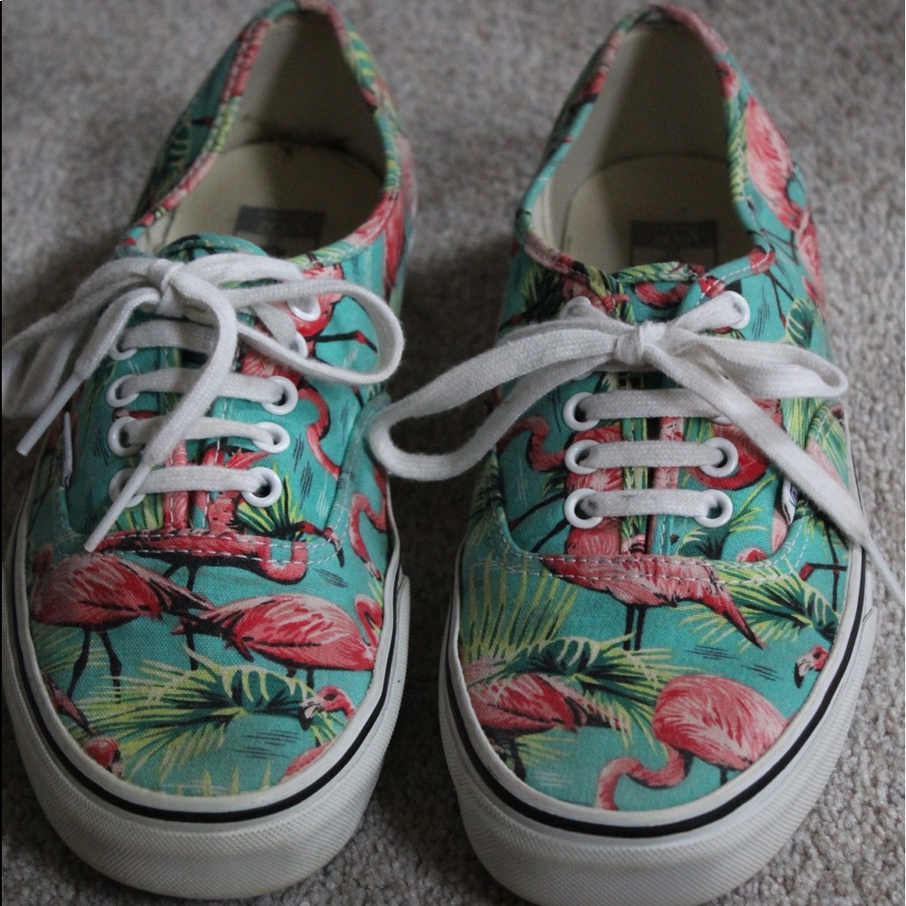 Light Used Tropical Flamingo Vans